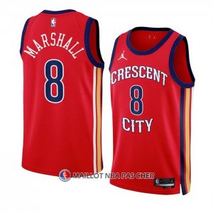 Maillot New Orleans Pelicans Naji Marshall NO 8 Statement 2023-24 Rouge