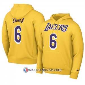 Veste a Capuche Los Angeles Lakers LeBron James Jaune