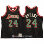 Maillot Los Angeles Lakers Kobe Bryant NO 24 Mitchell & Ness 2007-08 Noir