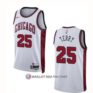 Maillot Chicago Bulls Dalen Terry NO 25 Ville 2022-23 Blanc