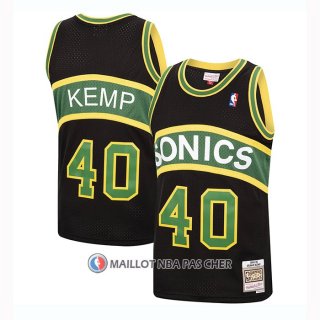 Maillot Seattle Supersonics Shawn Kemp Mitchell & Ness 1994-95 Noir