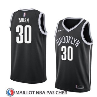 Maillot Brooklyn Nets Dzanan Musa No 30 Icon 2018 Noir