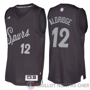 Maillot Aldridge San Antonio Spurs Noel #12 Noir