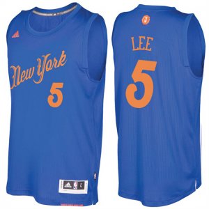 Maillot Navidad 2016 Courtney Lee Knicks 5 Bleu