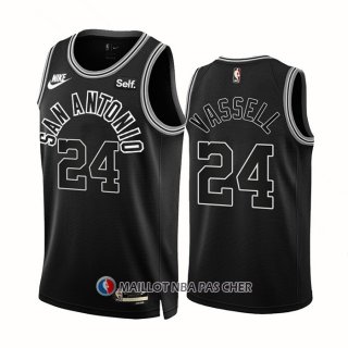 Maillot San Antonio Spurs Devin Vassell NO 24 Classic 2022-23 Noir
