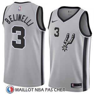Maillot San Antonio Spurs Marco Belinelli Statement 2018 Gris