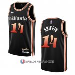 Maillot Atlanta Hawks AJ Griffin NO 14 Ville 2022-23 Noir