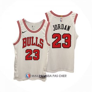 Maillot Chicago Bulls Michael Jordan NO 23 Association Authentique Blanc