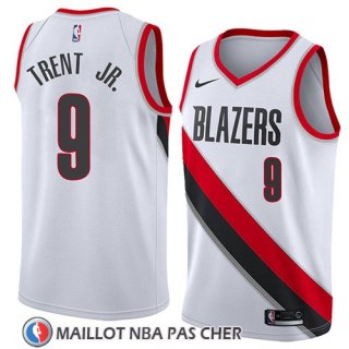 Maillot Portland Trail Blazers Gary Trent Jr. No 9 Association 2018 Blanc