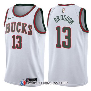Maillot Milwaukee Bucks Malcolm Brogdon Return To Mecca Classic 13 2017-18 Blanc