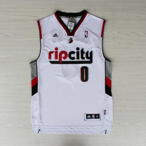 Maillot Blanc Lillard Portland Trail Blazers Revolution 30