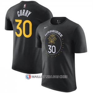 Maillot Manche Courte Golden State Warriors Stephen Curry Ville 2022-23 Noir