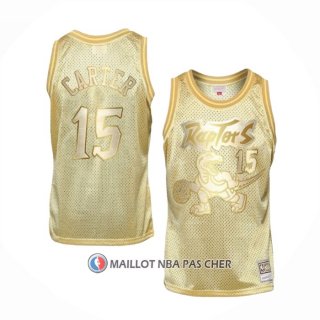Maillot Toronto Raptors Vince Carter Mitchell & Ness 1998-99 Or