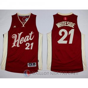 Maillot Miami Heat Whiteside Noel #21 Rouge
