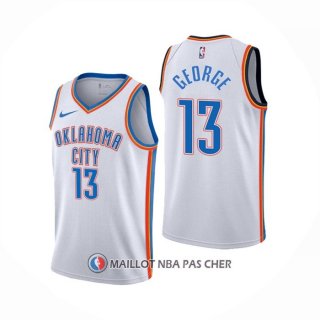 Maillot Oklahoma City Thunder Paul George NO 13 Association Blanc
