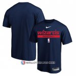 Maillot Manche Courte Washington Wizards Practice Performance 2022-23 Bleu