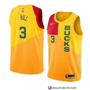 Maillot Milwaukee Bucks George Hill Ville 2018-19 Jaune