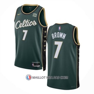 Maillot Boston Celtics Jaylen Brown NO 7 Ville 2022-23 Vert