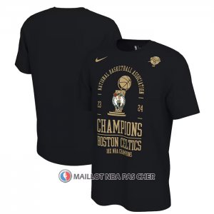 Maillot Manche Courte Boston Celtics 18-time NBA Finals Champions Locker Room Noir
