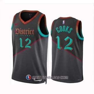 Maillot Washington Wizards Xavier Cooks NO 12 Ville 2023-24 Noir