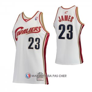 Maillot Cleveland Cavaliers LeBron James NO 23 Mitchell & Ness 2003-04 Blanc