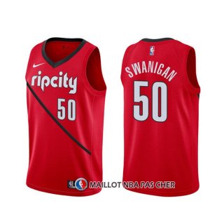 Maillot Portland Trail Blazers Caleb Swanigan Earned Rouge