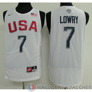Maillot USA Dream 12 Teams Lowry #7 Blanc