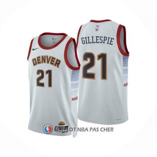 Maillot Denver Nuggets Collin Gillespie NO 21 Ville 2022-23 Blanc