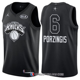 Maillot All Star 2018 New York Knicks Kristaps Porzingis 6 Noir