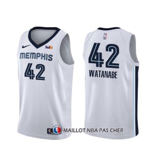 Maillot Memphis Grizzlies Yuta Watanabe Association Blanc