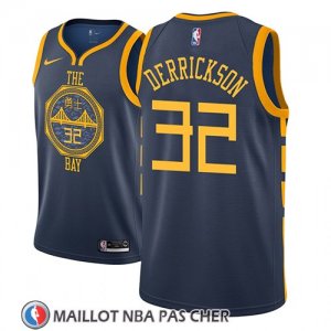 Maillot Golden State Warriors Marcus Derrickson No 32 Ciudad 2018-19 Bleu
