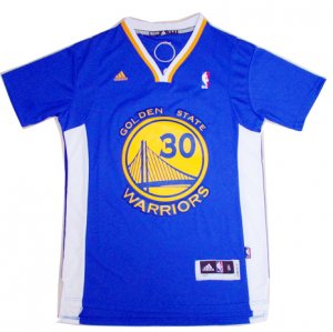Maillot Manche Courte Warriors Curry 30 Bleu