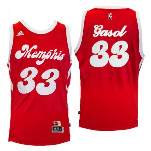 Maillot Retro Grizzlies Gasol 33 Rouge