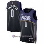 Maillot Indiana Pacers Tyrese Haliburton NO 0 Ville 2022-23 Bleu