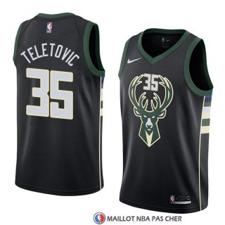 Maillot Milwaukee Bucks Mirza Teletovic Statement 2018 Noir