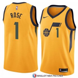 Maillot Utah Jazz Derrick Rose Statement 2018 Jaune