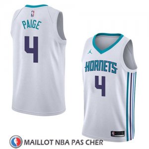 Maillot Charlotte Hornets Marcus Paige No 4 Association 2018 Blanc