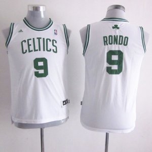 Maillot Enfant de Blanc Rondo Boston Celtics Revolution 30