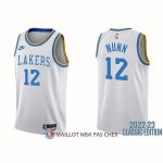 Maillot Los Angeles Lakers Kendrick Nunn NO 12 Classic 2022-23 Blanc