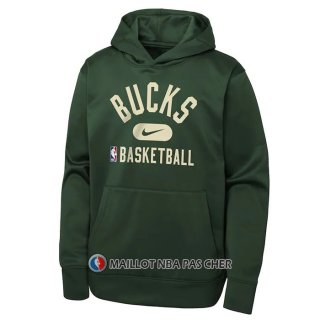 Veste a Capuche Milwaukee Bucks Performance Practice 2021-22 Vert