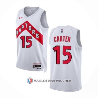 Maillot Tornto Raptors Vince Carter NO 15 Association 2022-23 Blanc