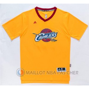 Maillot NBA Manga Corta Cavaliers James Jaune