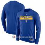 Maillot Manches Longues Golden State Warriors Practice Performance 2022-23 Bleu