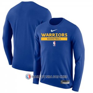 Maillot Manches Longues Golden State Warriors Practice Performance 2022-23 Bleu