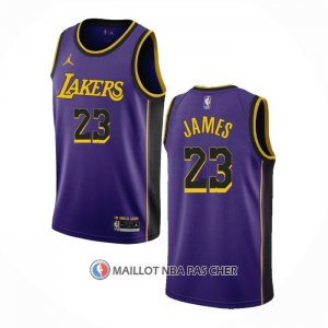 Maillot Los Angeles Lakers LeBron James NO 23 Statement 2022-23 Volet
