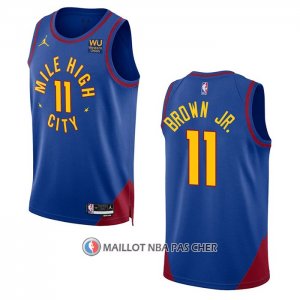Maillot Denver Nuggets Bruce Brown JR. NO 11 Statement 2022-23 Bleu