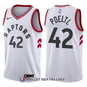Maillot Tornto Raptors Jakob Poeltl Association 42 2017-18 Blanc