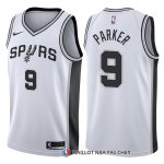 Maillot Authentique San Antonio Spurs Parker 2017-18 9 Blanc