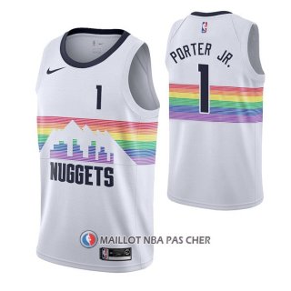 Maillot Denver Nuggets Michael Porter JR. Ville Blanc