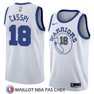 Maillot Golden State Warriors Omri Casspi No 18 Hardwood Classic 2018 Blanc